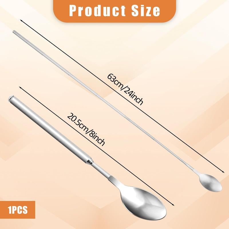 💥🔥 Teleskopinė nerūdijančio plieno šakutė ir šaukštas-LT