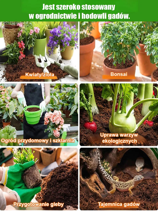 Dziesięcioletnia ziemia odżywcza z włókna kokosowego bez potrzeby nawożenia