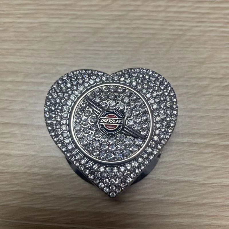 Προσφορές 2025🔥Προστατευτική θήκη με κουμπί σε σχήμα καρδιάς, διακοσμημένη με διαμάντια-GR 