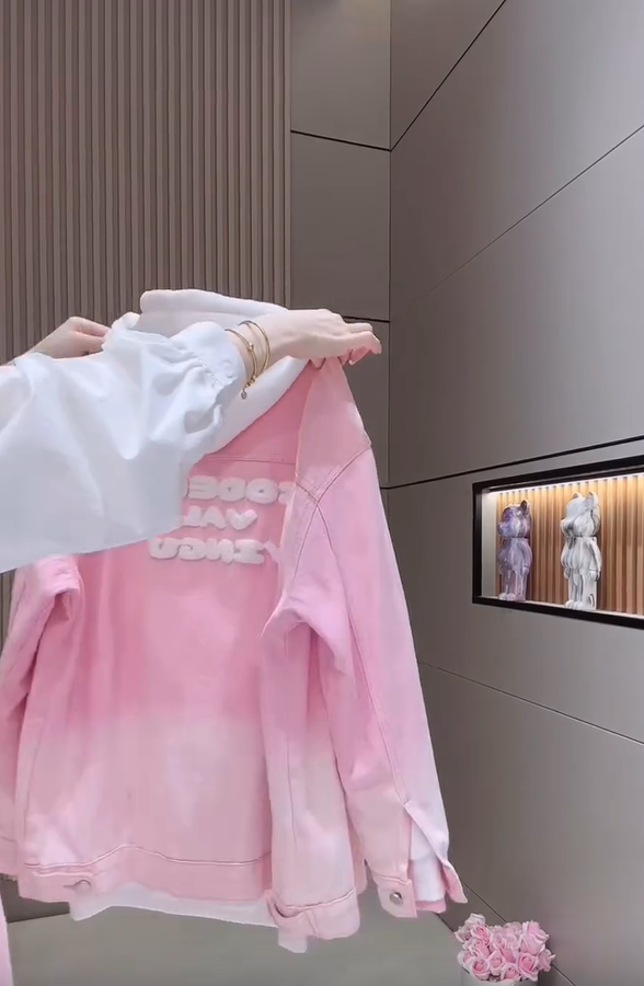 🎨 Άνετο γυναικείο πουλόβερ Τζιν μπουφάν Gradient-GR