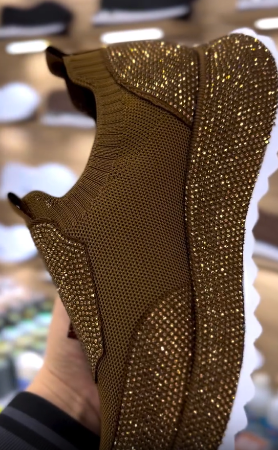 Madingi, kasdieniai sportbačiai su kristalais-LT