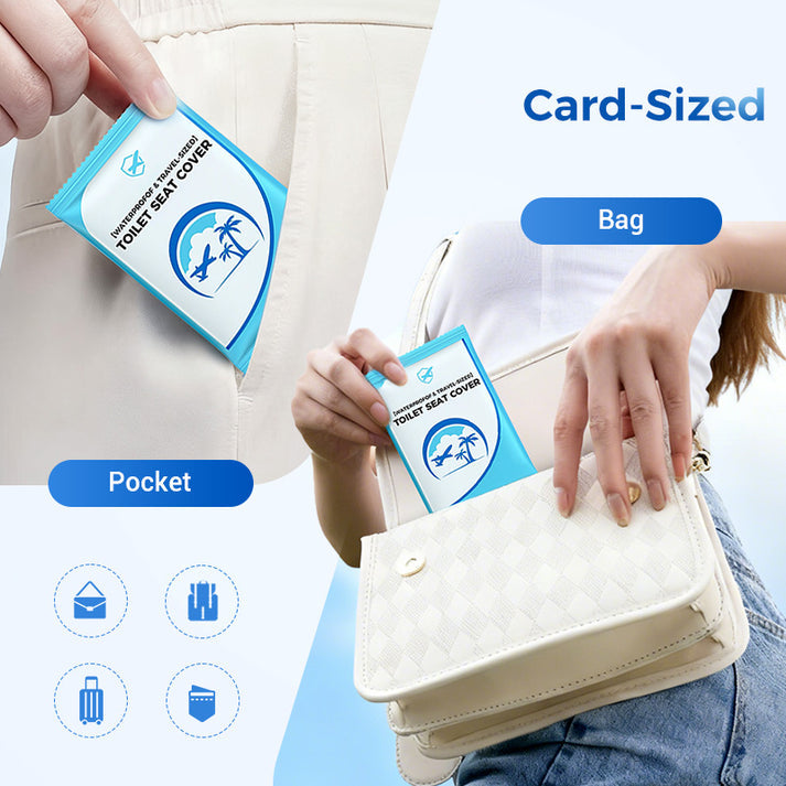 🛡️ Jūsų sveikatai! 🌿 Biologiškai skaidoma vienkartinė plastikinė klozeto dangčio apsauga 🥰-LT