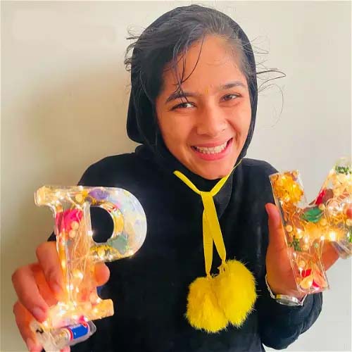 🌸Χειροποίητο νυχτερινό φωτιστικό από ρητίνη λουλουδιών-GR