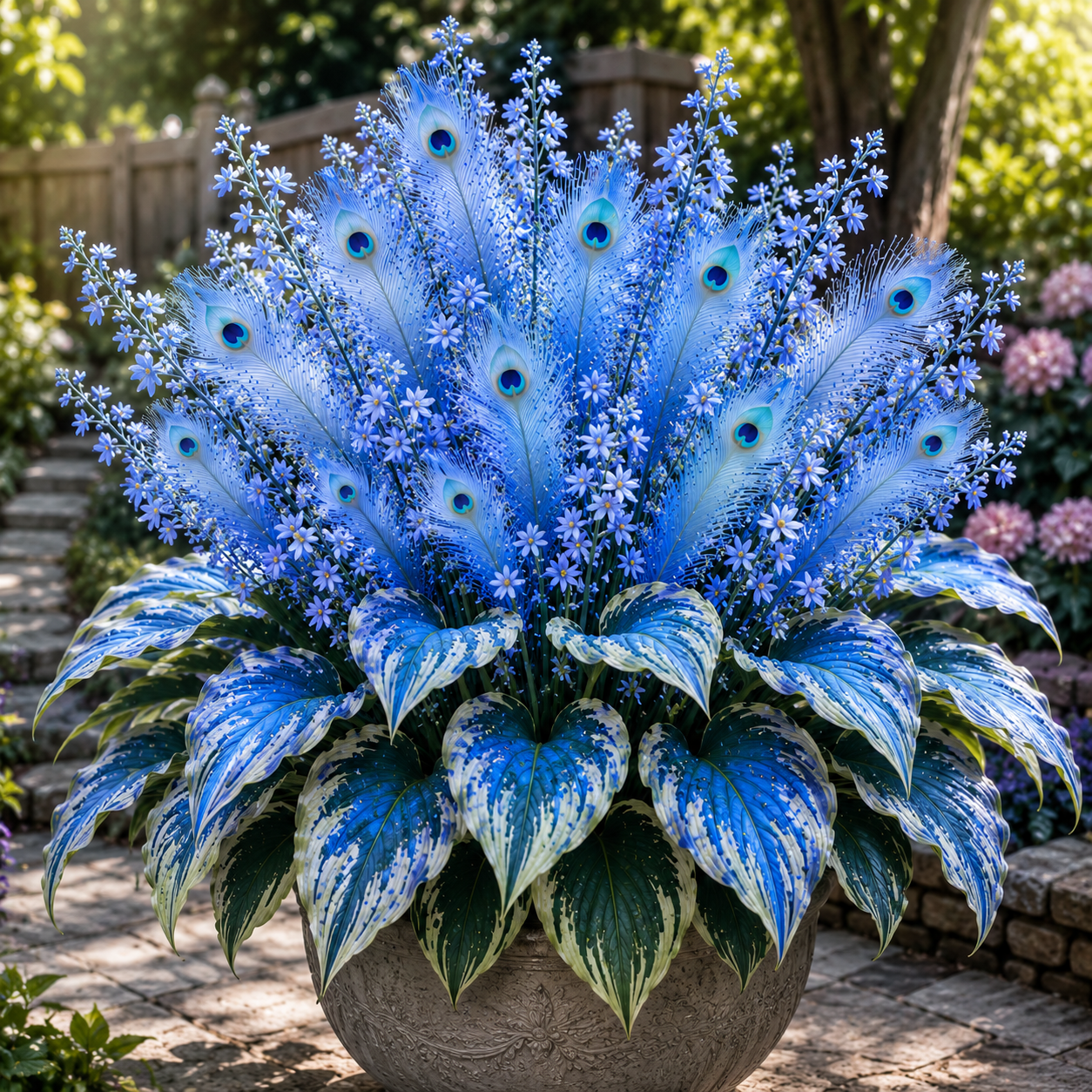 🔥 Oszczędź 50%🦚Cebulki funkii Peacock Flame – bujne rośliny lubiące cień do ogrodu i domu