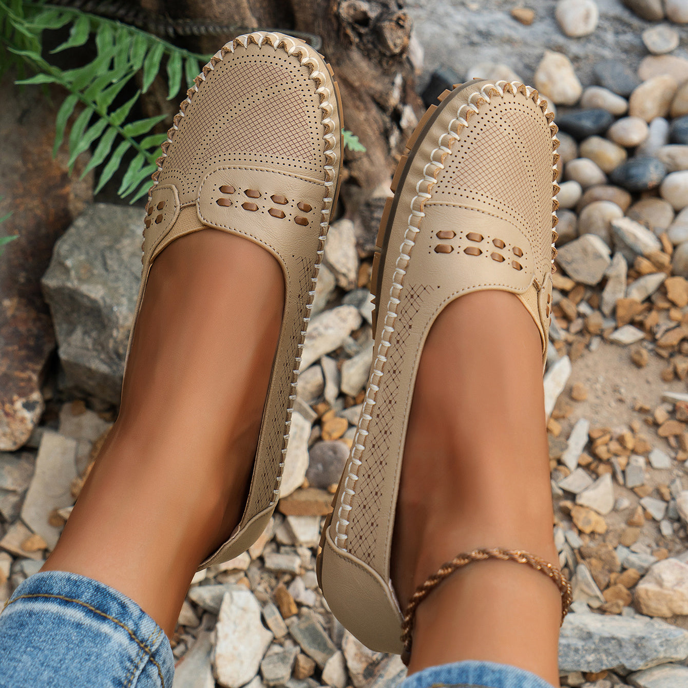 🔥 φλατ ορθοπεδικά παπούτσια για γυναίκες, ελαφριά, αντιολισθητικά, αναπνεύσιμα-GR 