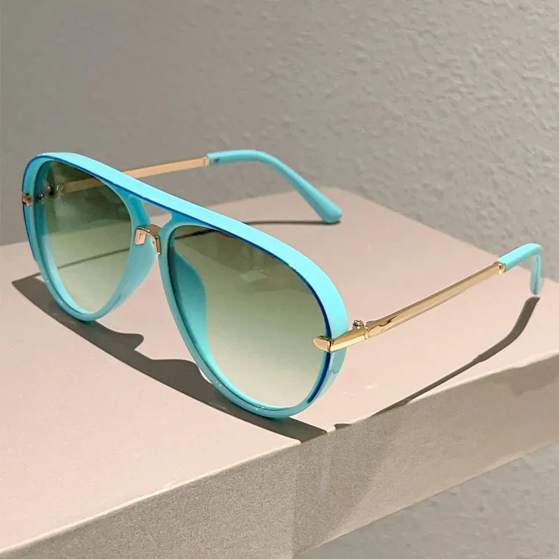 📢📢50% taniej!! ⏰Damskie okulary przeciwsłoneczne w stylu retro z podwójnym mostkiem