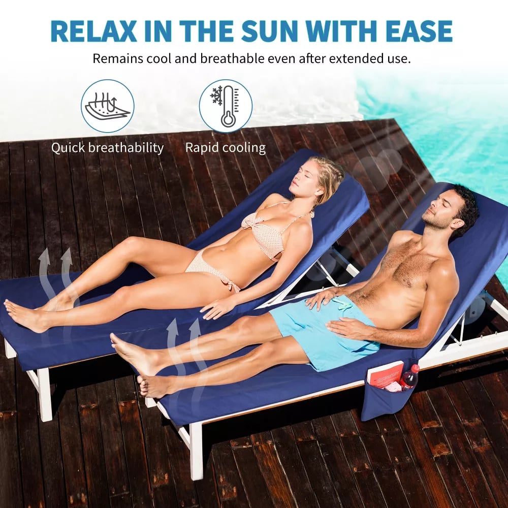 🏖️🌞 Πετσέτα ηλιοθεραπείας σε τσάντα με τσέπες για αποθήκευση πραγμάτων💦-LT 