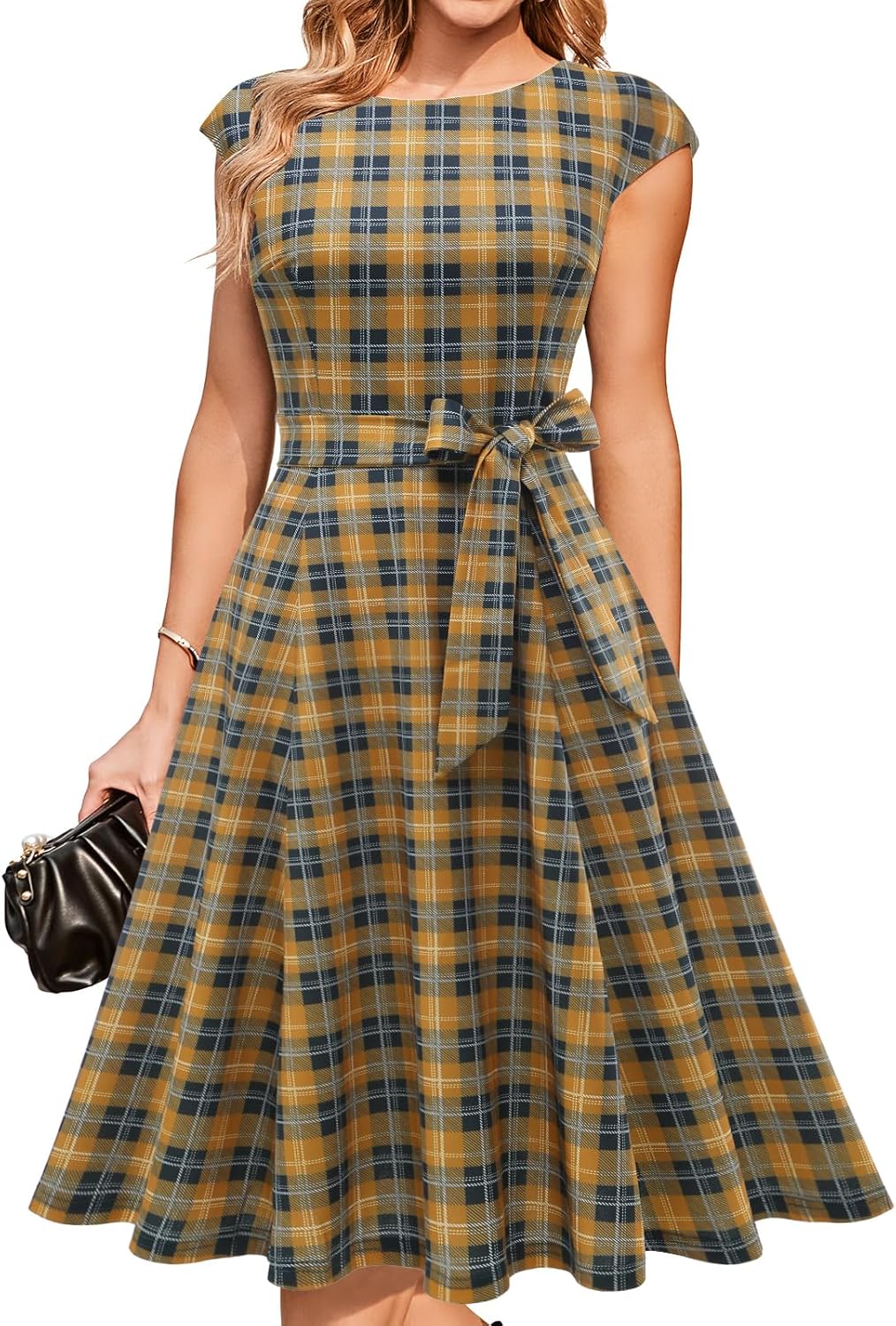 DRESSTELLS kokteilinės suknelės moterims, oficialios vestuvinės suknelės, kuklios balių suknelės bažnyčios priėmimams 2025 m.-LT