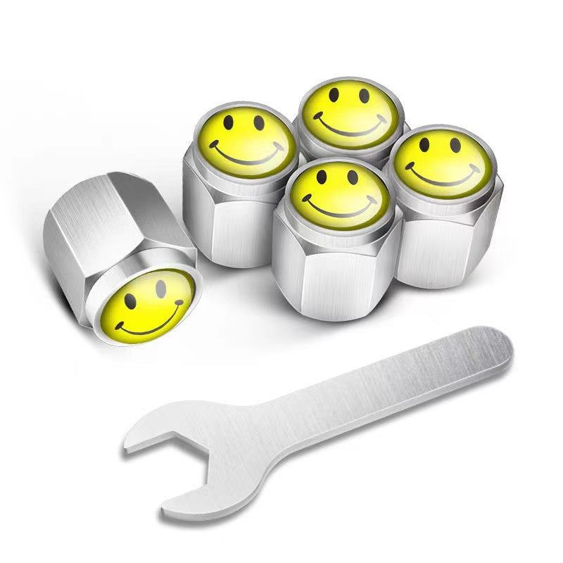 🔥 Automobilių padangų ventilių dangteliai (5 vnt. + 1 veržliaraktis)-LT