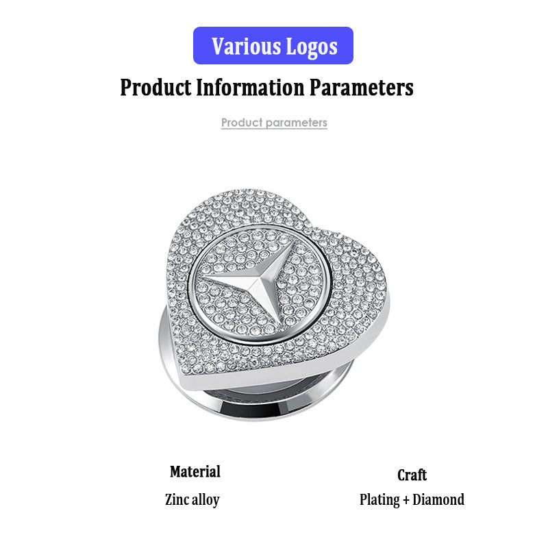 Προσφορές 2025🔥Προστατευτική θήκη με κουμπί σε σχήμα καρδιάς, διακοσμημένη με διαμάντια-GR 