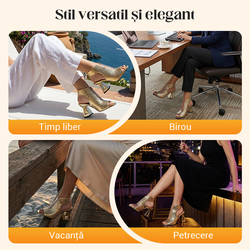 🏖️👠Eleganckie sandały na wysokim obcasie z odkrytymi palcami dla kobiet – smukłe nogi, wygodne chodzenie 👡