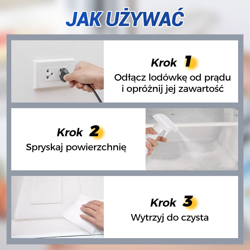 Spray do rozmrażania lodówki i zamrażarki