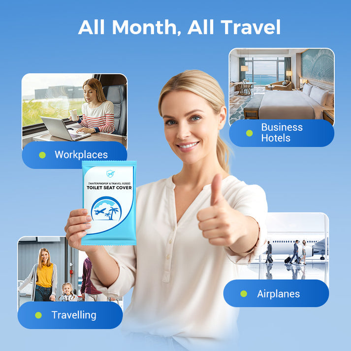 🛡️ Jūsų sveikatai! 🌿 Biologiškai skaidoma vienkartinė plastikinė klozeto dangčio apsauga 🥰-LT