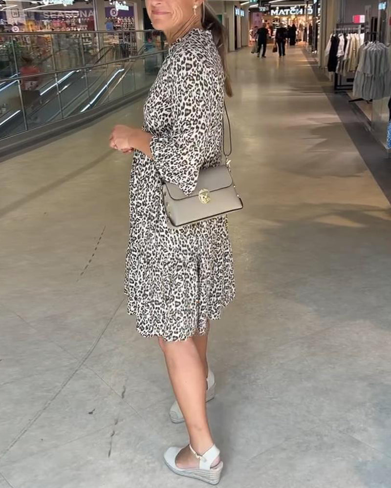 Leopardo rašto suknelė-LT