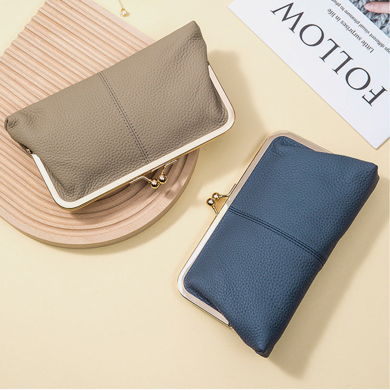 Ilga piniginė iš natūralios odos-LT