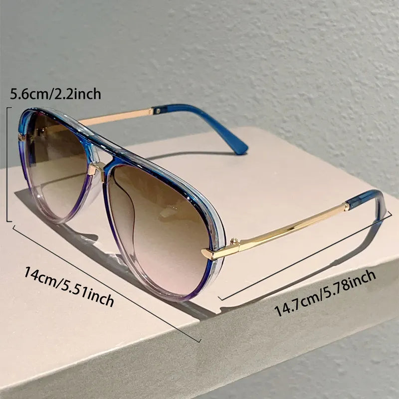 📢📢50% taniej!! ⏰Damskie okulary przeciwsłoneczne w stylu retro z podwójnym mostkiem
