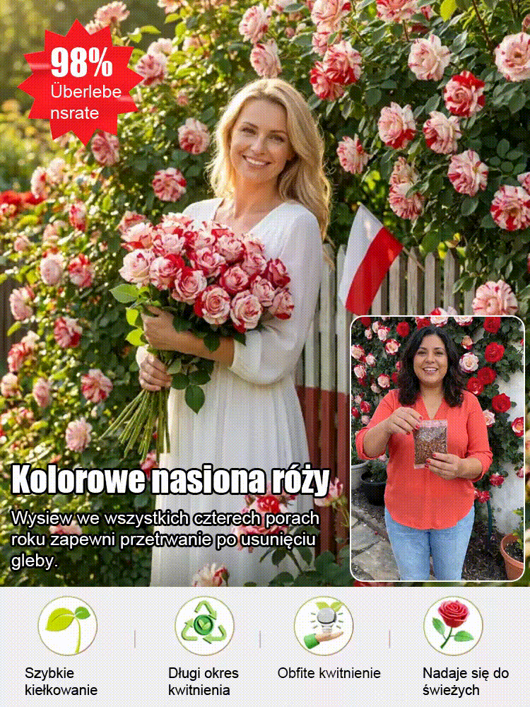 Kolorowe nasiona róży