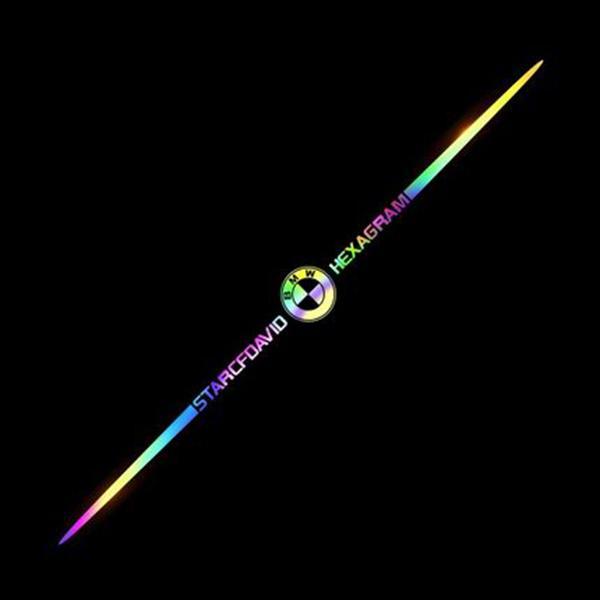 3D spalvoti lazeriu atspindintys automobilių lipdukai, 4 vnt.-LT