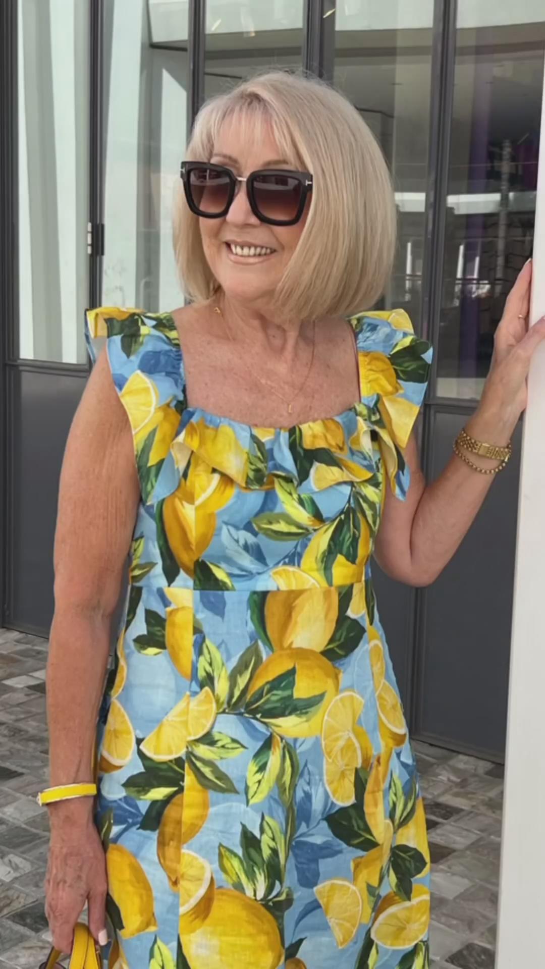 🍋Sidruntrükiga tuunikakleit 