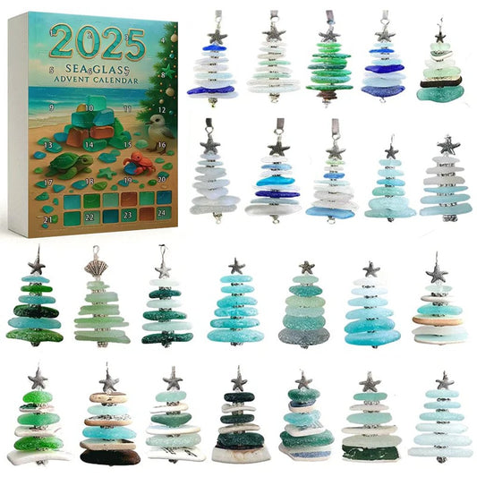 🌊✨Akrilinis Advento kalendorius su Kalėdų eglutės efektu 🎄❄️-LT
