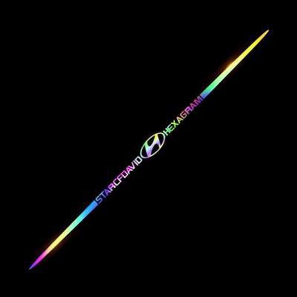 Αυτοκόλλητα αυτοκινήτου 3D με πολύχρωμες αντανακλάσεις λέιζερ 4 τεμάχια-GR