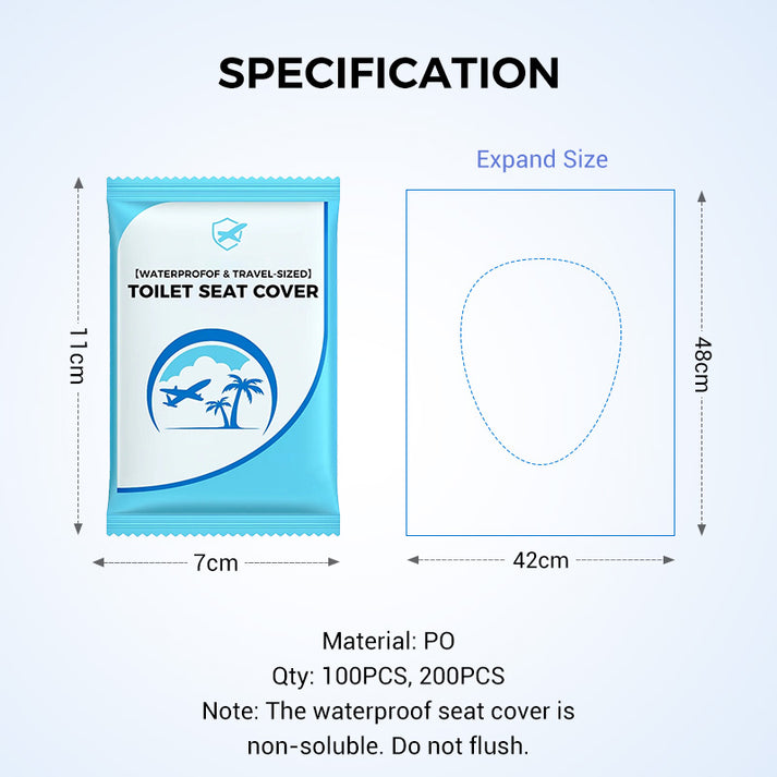 🛡️ Jūsų sveikatai! 🌿 Biologiškai skaidoma vienkartinė plastikinė klozeto dangčio apsauga 🥰-LT