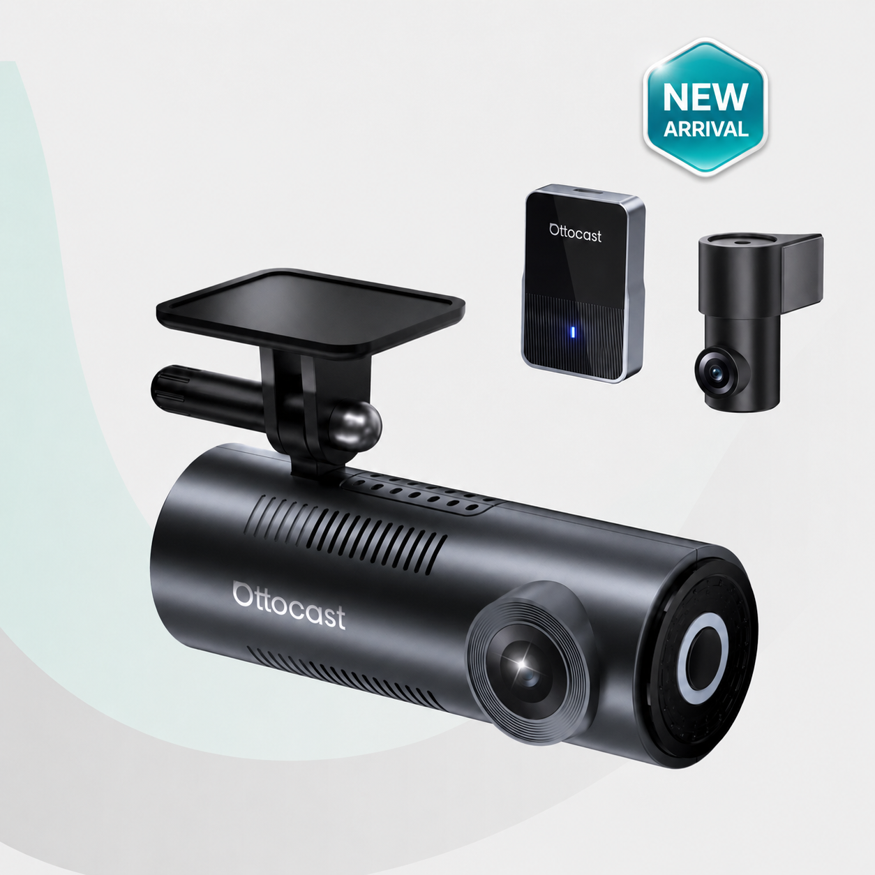 OttoSafe Cam 3 w 1: podwójna kamera samochodowa i bezprzewodowy adapter CarPlay