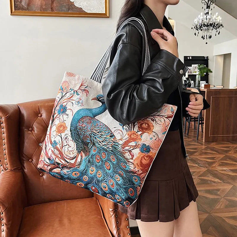 Vintažinis, kasdienis drobinis krepšys-LT