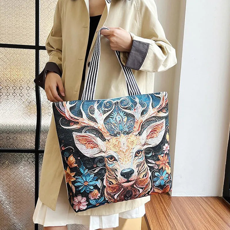 Vintage, καθημερινή πάνινη τσάντα-GR