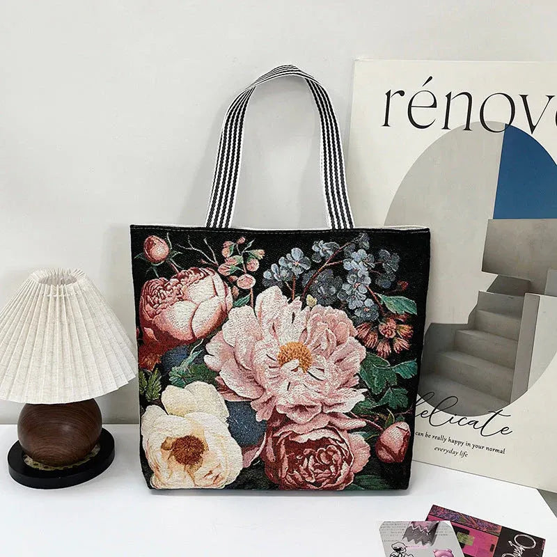 Vintažinis, kasdienis drobinis krepšys-LT