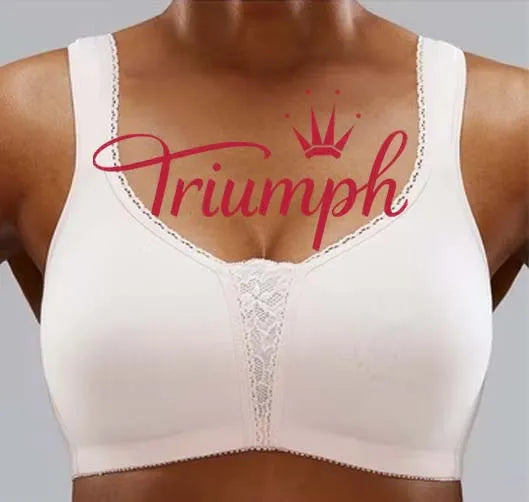 👙TRIAUMPH - [3 τεμ.] 🔥50% έκπτωση σε σέξι λευκό σουτιέν με δαντέλα για μεγάλα μεγέθη - LT