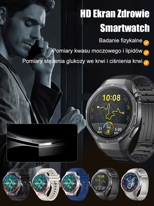 Z16Pro HD ekran tętno zdrowie inteligentny zegarek