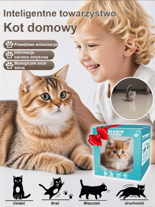 Szczeniak kot symulacja krótka pluszowa lalka