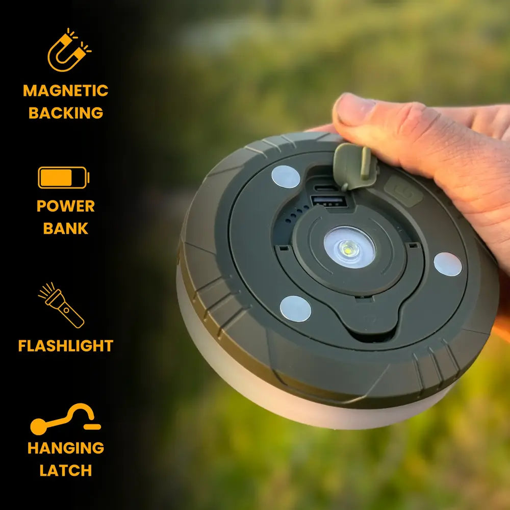 Camp Lamp™💡 10-metrová výsuvná reťazová lampa 🔋 8-hodinová výdrž batérie 🌈 Viacero nastavení farieb ⚙️ Nastavenie za pár sekúnd-SK