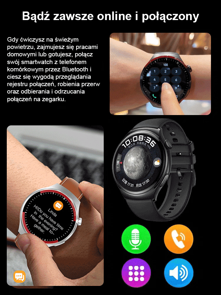 Zestaw inteligentnych zegarków Watch4pro [bezpłatny pasek]