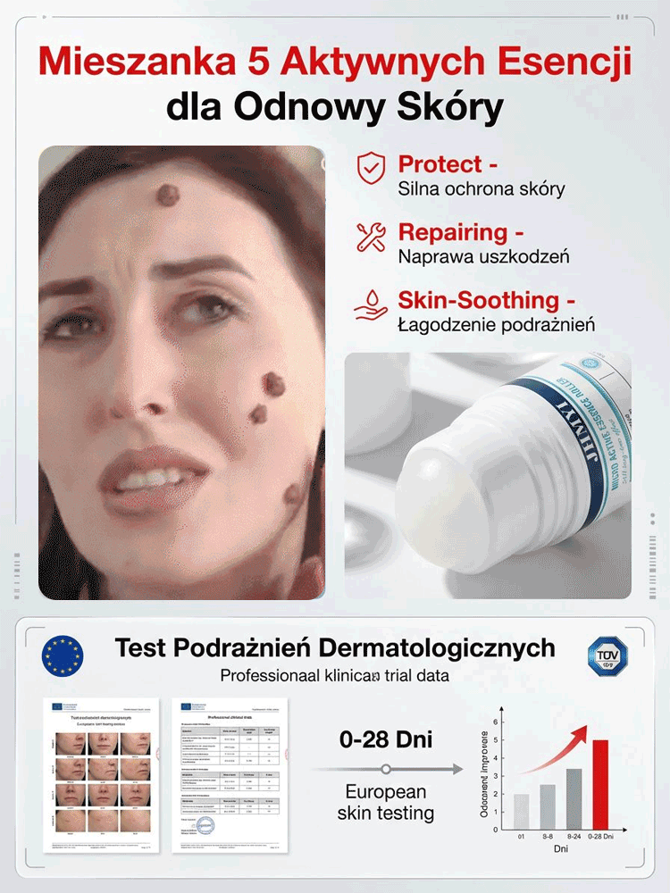 Wałek do pielęgnacji skóry do usuwania brodawek