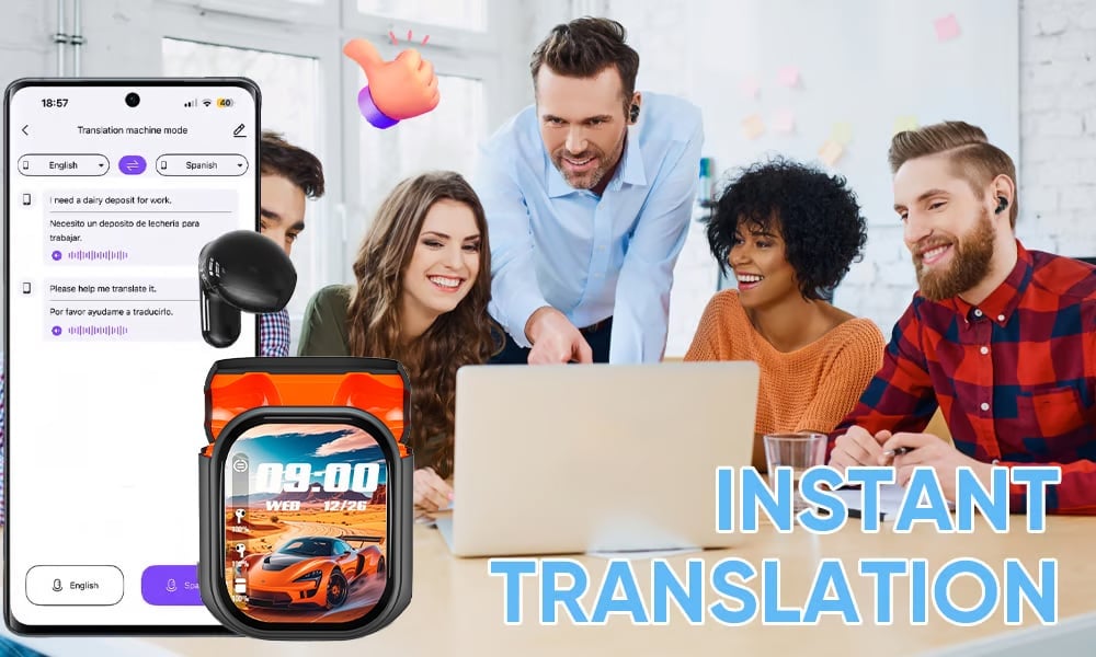 Nadal zmagasz się z barierami językowymi? Wielofunkcyjne słuchawki douszne z AI do tłumaczeń oszczędzają czas i pieniądze. Koniec z nudnymi aplikacjami do tłumaczeń.