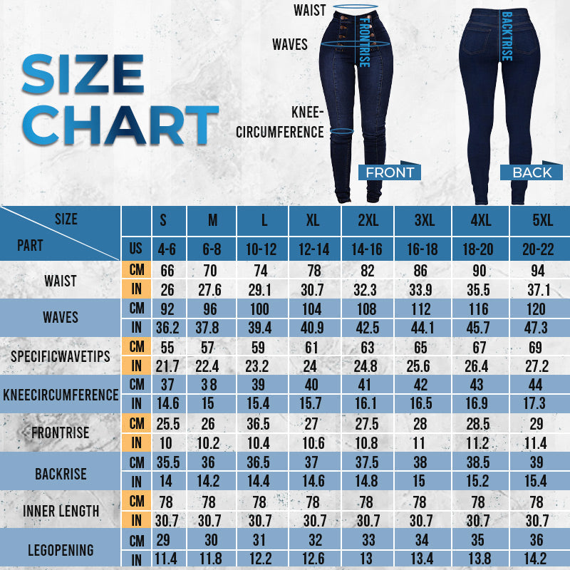 📦Με αντικαταβολή👖Ψηλόμεσο στενό τζιν με διπλό στήθος-GR