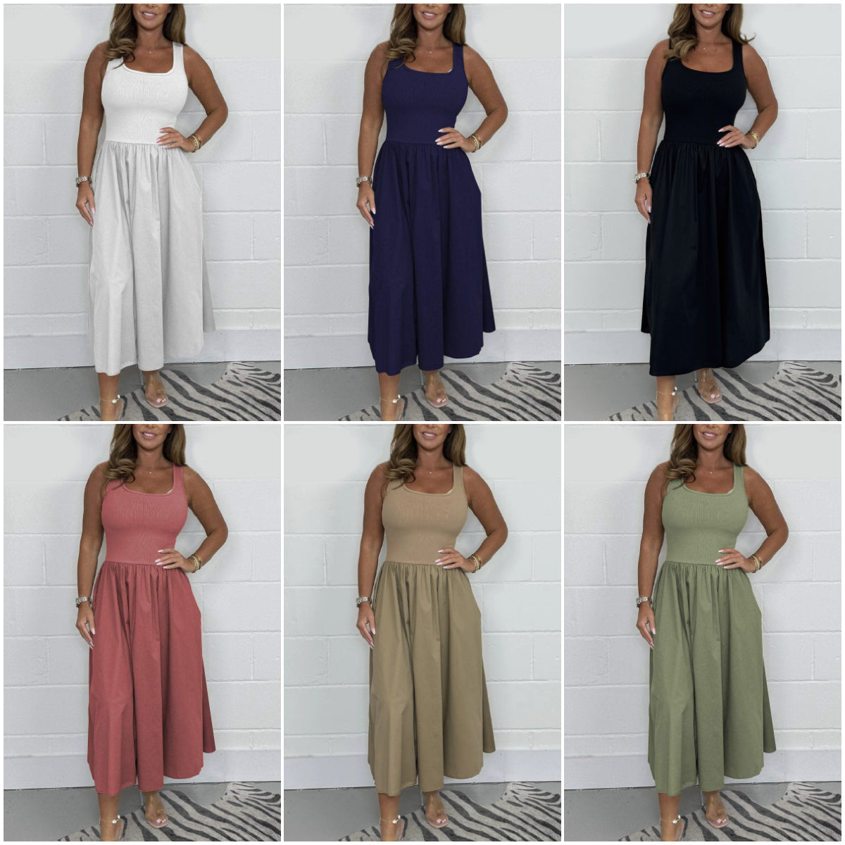 2025🌷Dámske ležérne jednofarebné šaty bez rukávov-SK