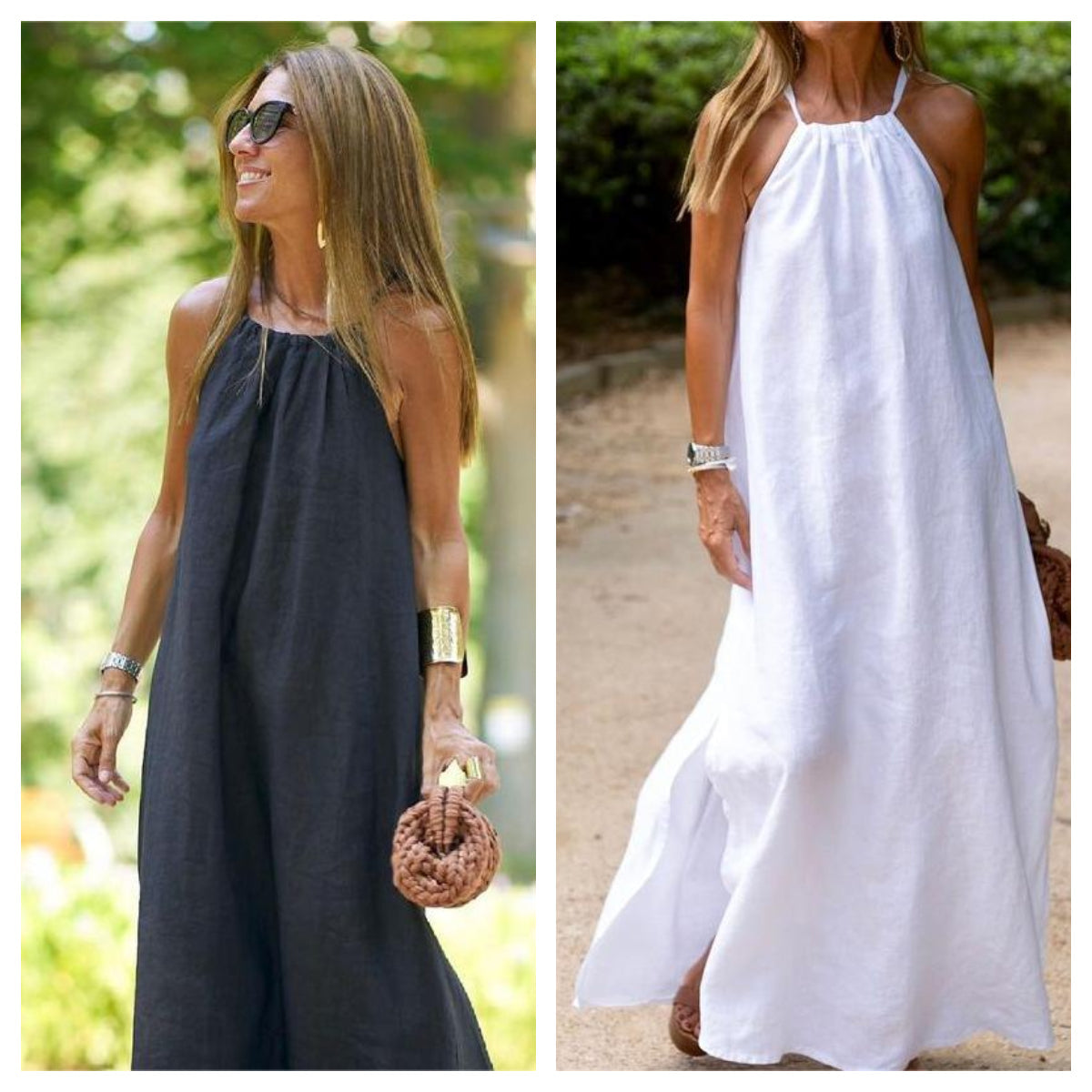 💃Vienos balkos, laisva, orui pralaidi dress su petnešėlēms💛