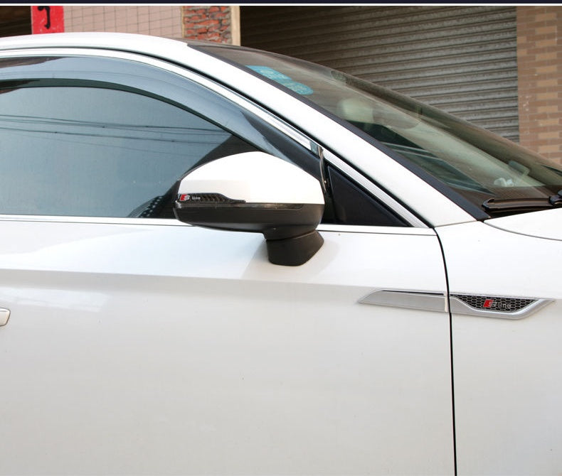 Anglies pluošto veidrodėlio lipdukas su apsauga nuo smūgių ir logotipu-LT