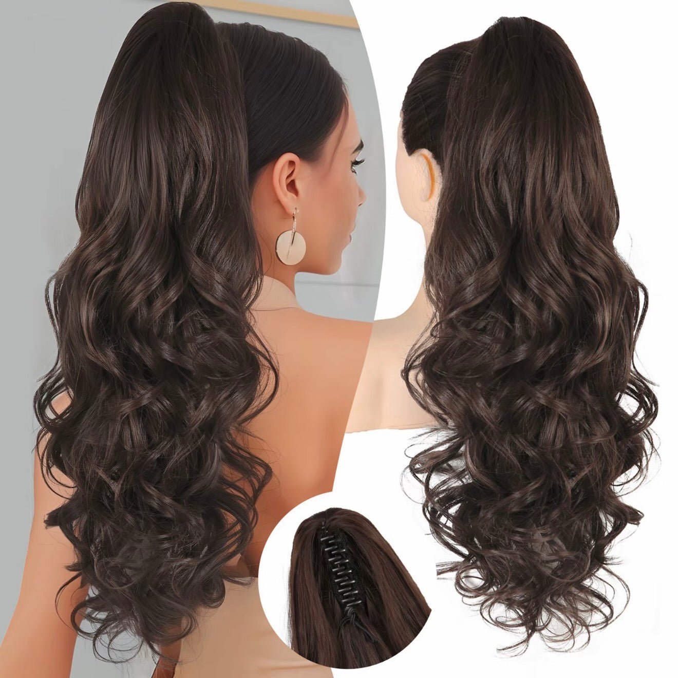 🔥 Promocja ograniczona czasowo – 50% zniżki 👩💕 Przedłużanie włosów w kucyk metodą clip-in 🙋‍♀️