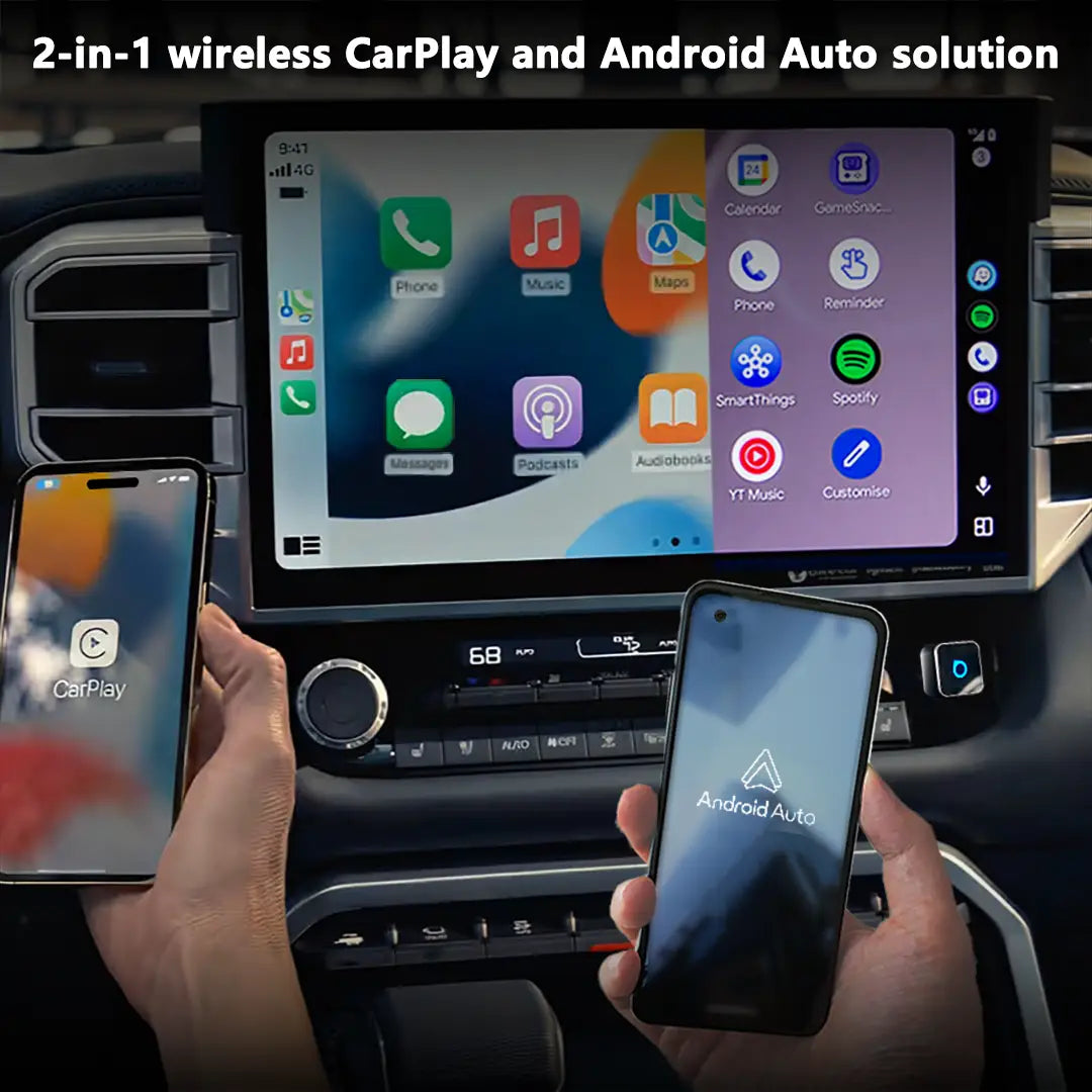 „Ottocast Mini 3.0 Ultra Cube“ belaidis „CarPlay“ „Android Auto“ adapteris-LT