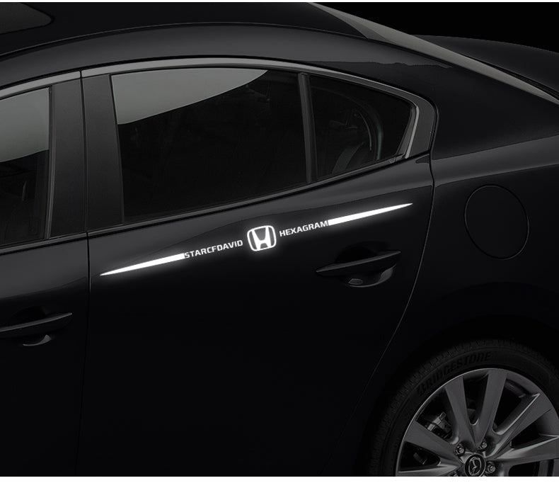 3D spalvoti lazeriu atspindintys automobilių lipdukai, 4 vnt.-LT