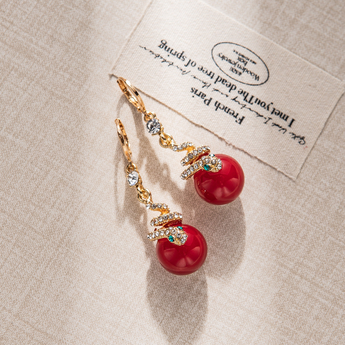 🐍Ειδική Πρωτοχρονιάτικη Προσφορά🎀 Pearl Snake Earrings-GR