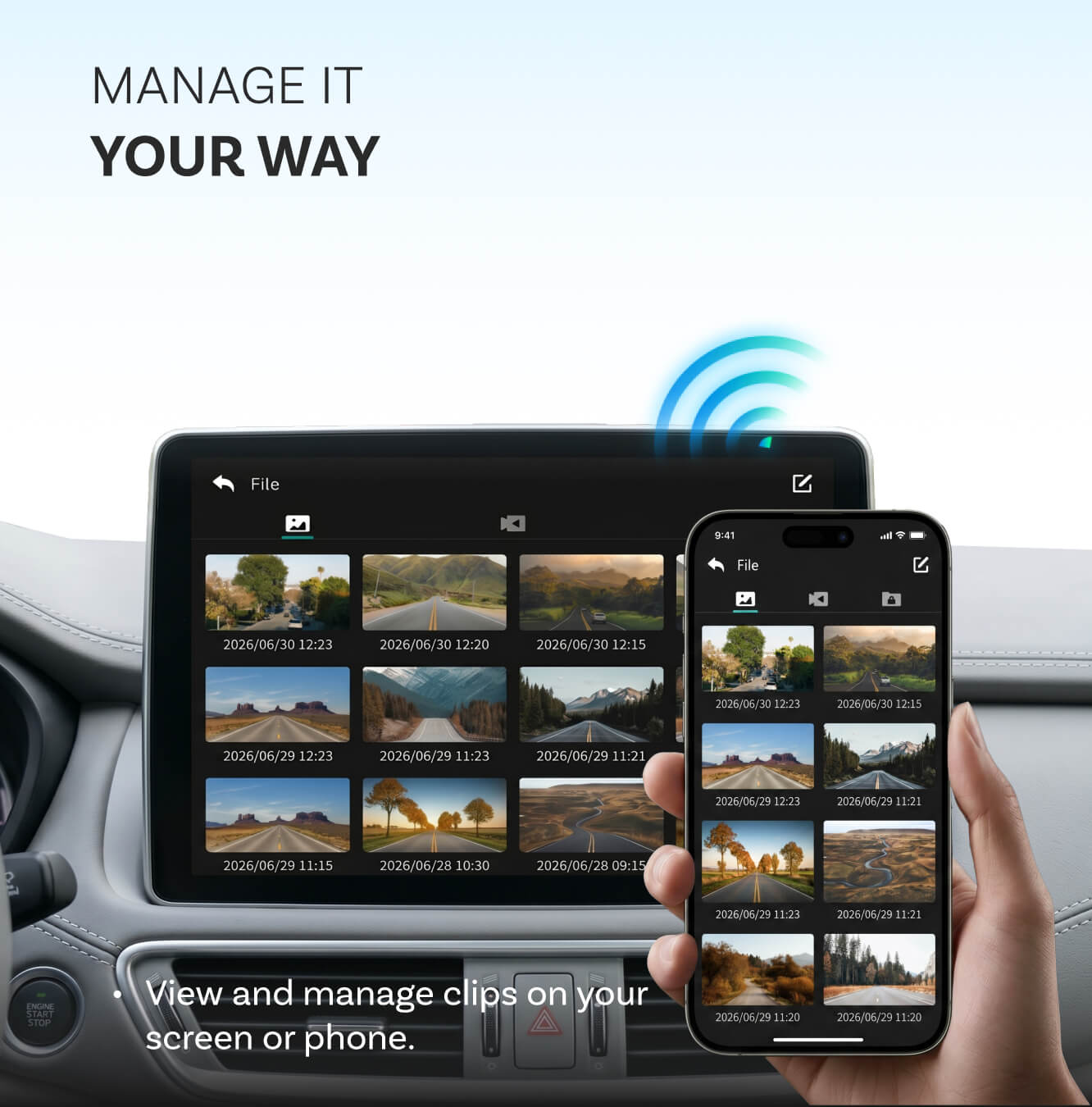 OttoSafe Cam 3 w 1: podwójna kamera samochodowa i bezprzewodowy adapter CarPlay