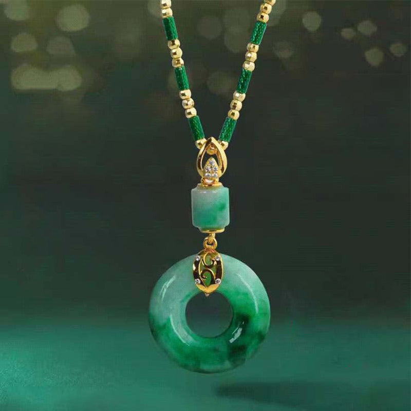 ✨Ήσυχα κοσμήματα με μενταγιόν από νεφρίτη-GR