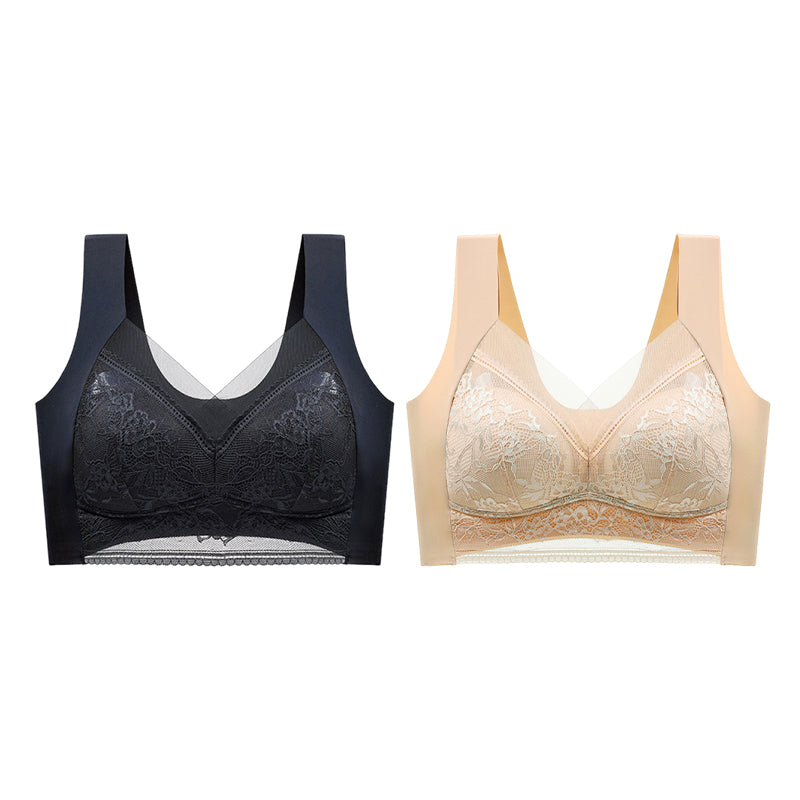 👙 Υπέροχα άνετο και απαλό γυναικείο σουτιέν από δαντέλα χωρίς ατσάλινο κρίκο【✨1 + 1 δώρο】-GR