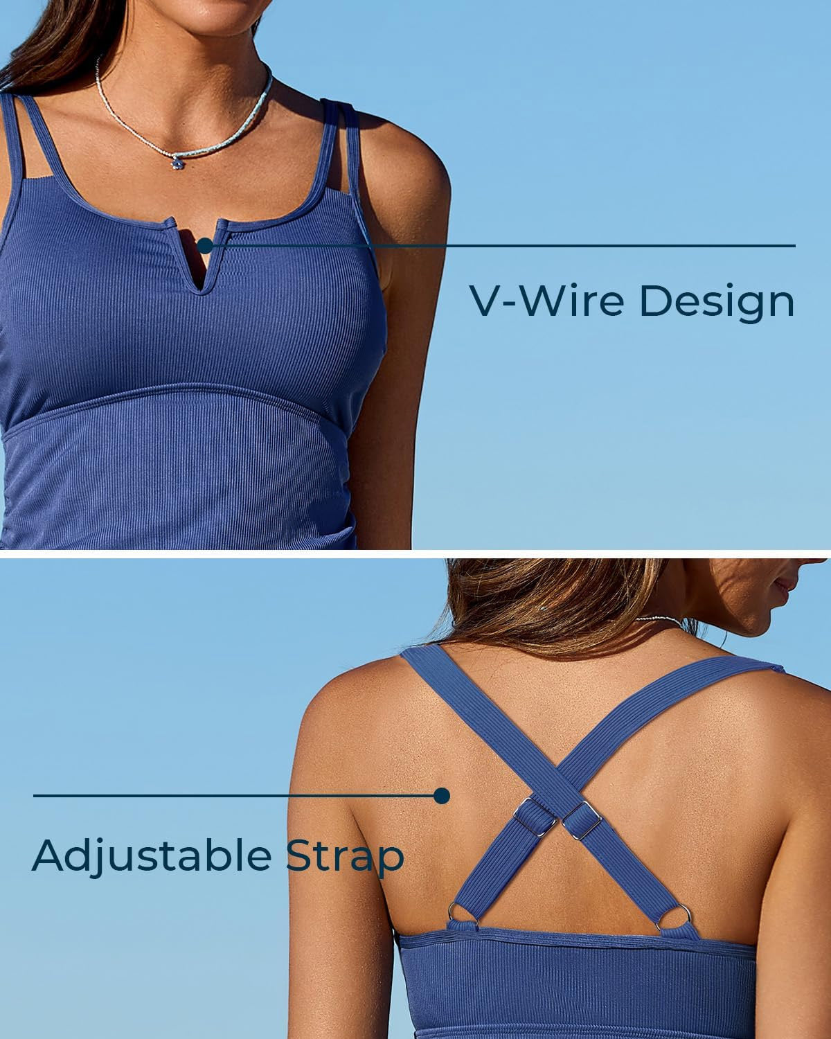 👙Dwuczęściowy komplet tankini modelujący brzuch