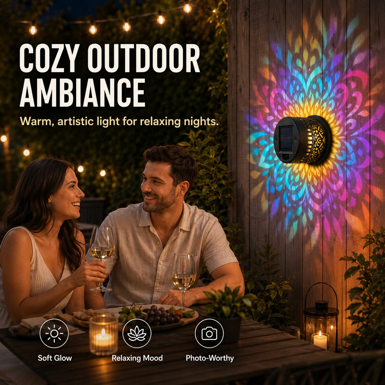 🔥 Ograniczona promocja 50% — Projektor solarny z mandalą, który stworzy magiczną atmosferę na świeżym powietrzu